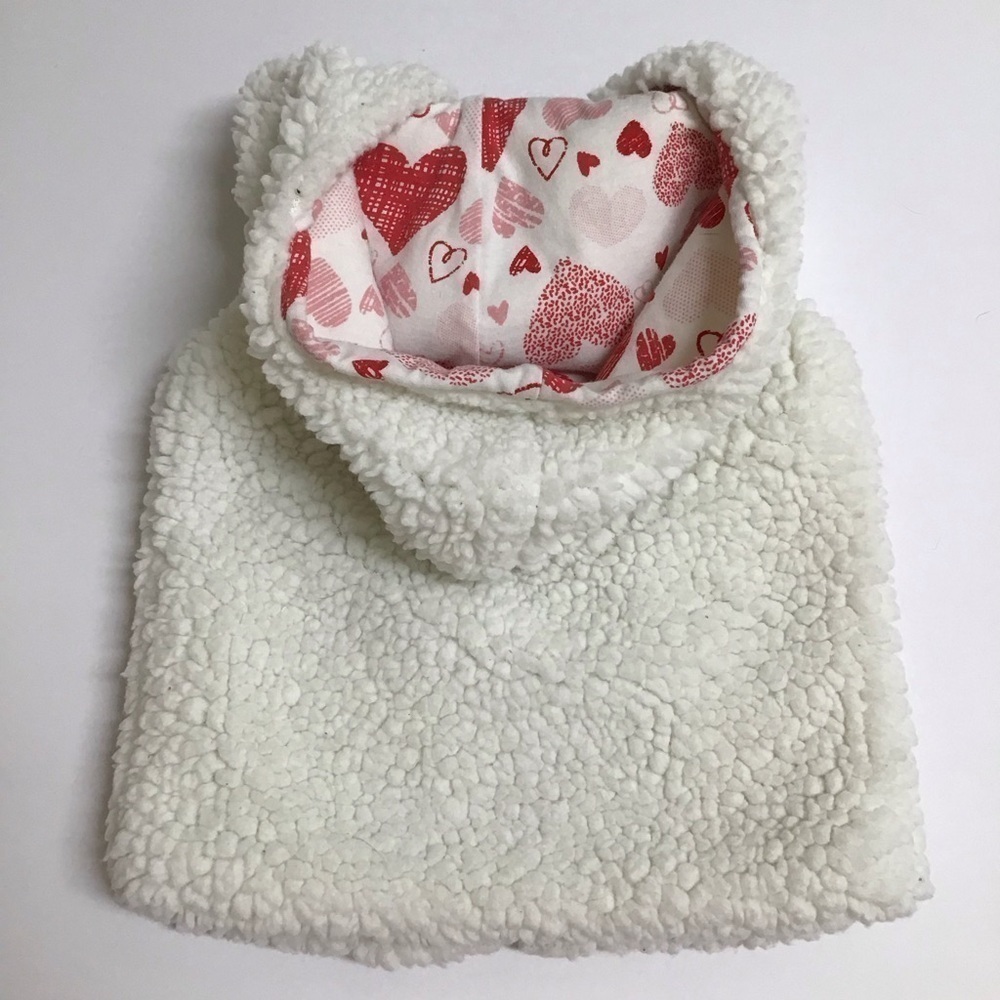 Valentine Red Hearts Vest Max Studio Kids Sherpa Zip Hoodie SZ 18 mos Toddler - Picture 5 of 16